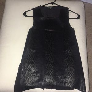 Navy faux snake skin tank